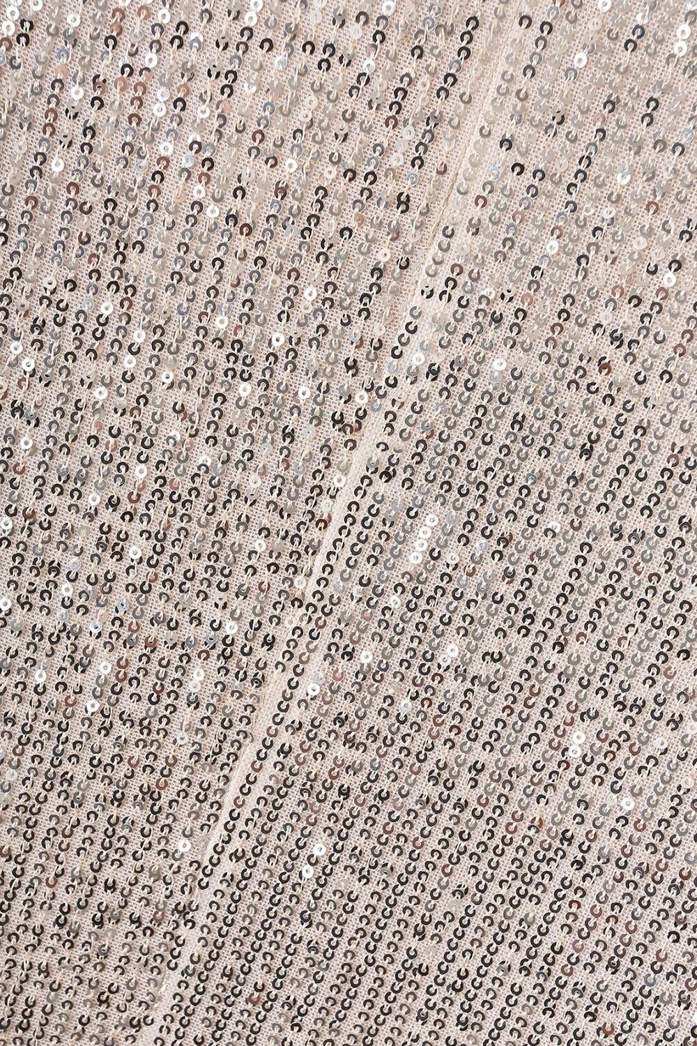 Blazer de fiesta de graduación de lentejuelas de champán brillante para mujer