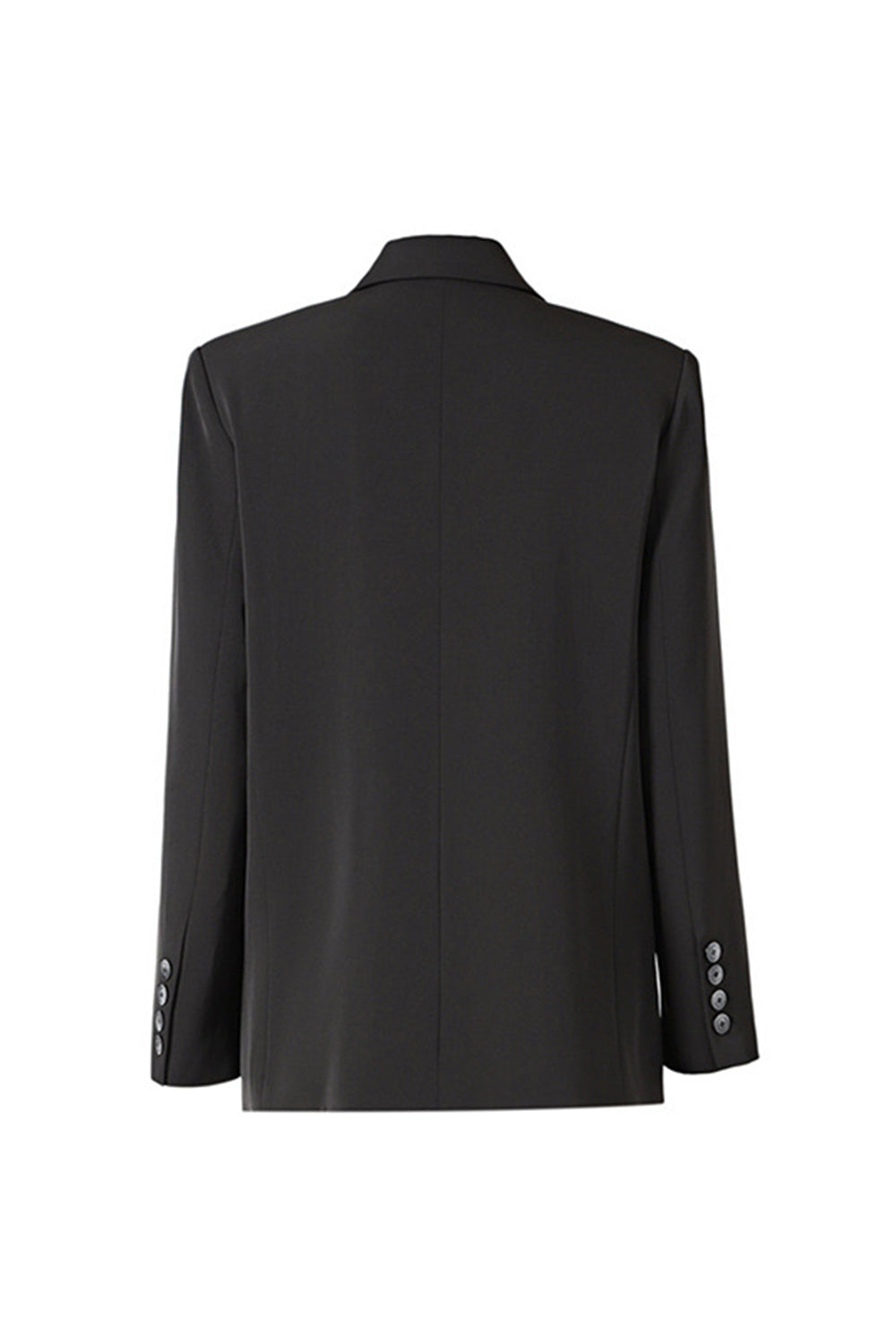 Traje de mujer de doble botonadura de 2 piezas con cuentas negras brillantes