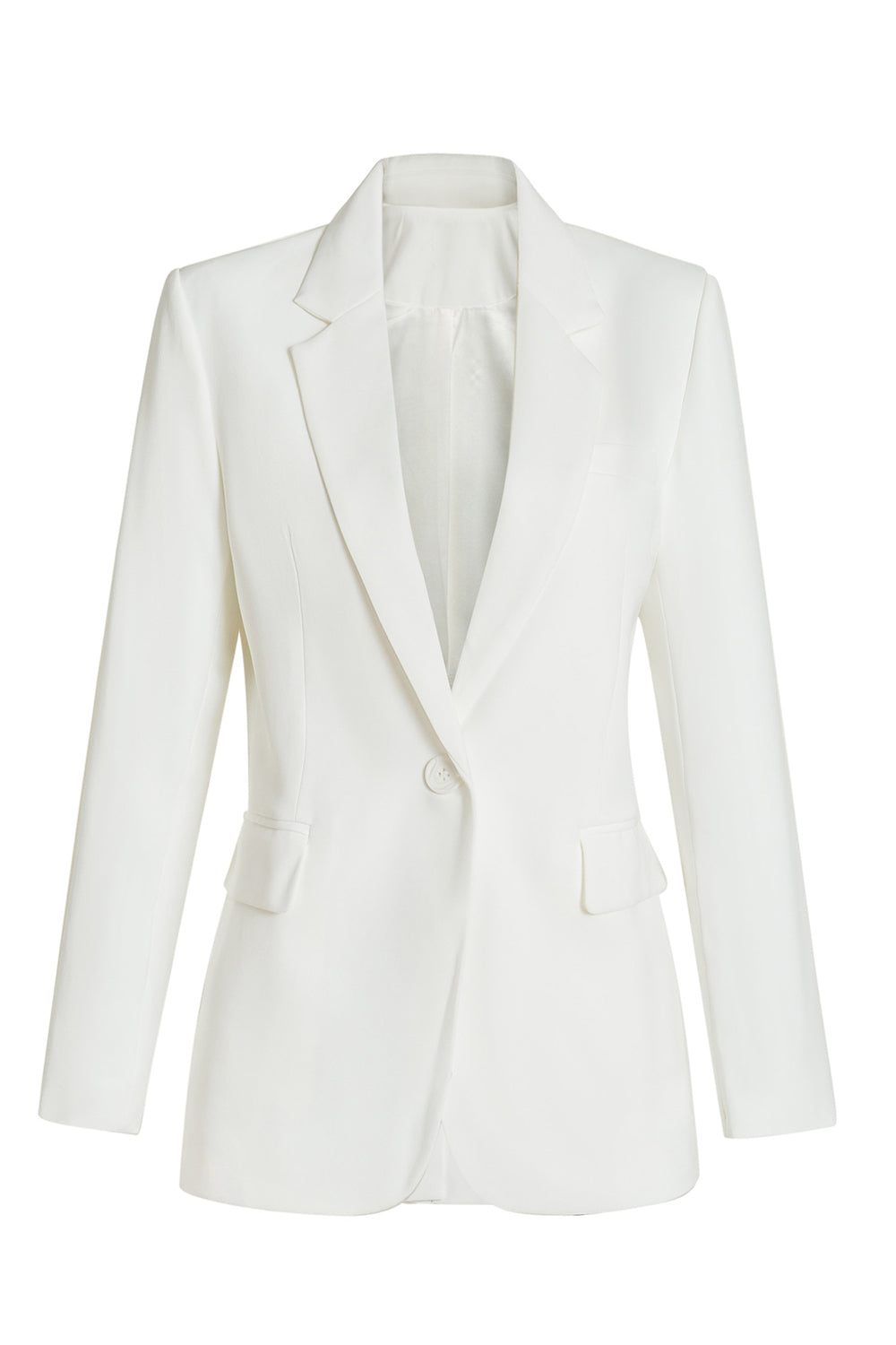 Blazer de mujer con solapa con muescas blancas