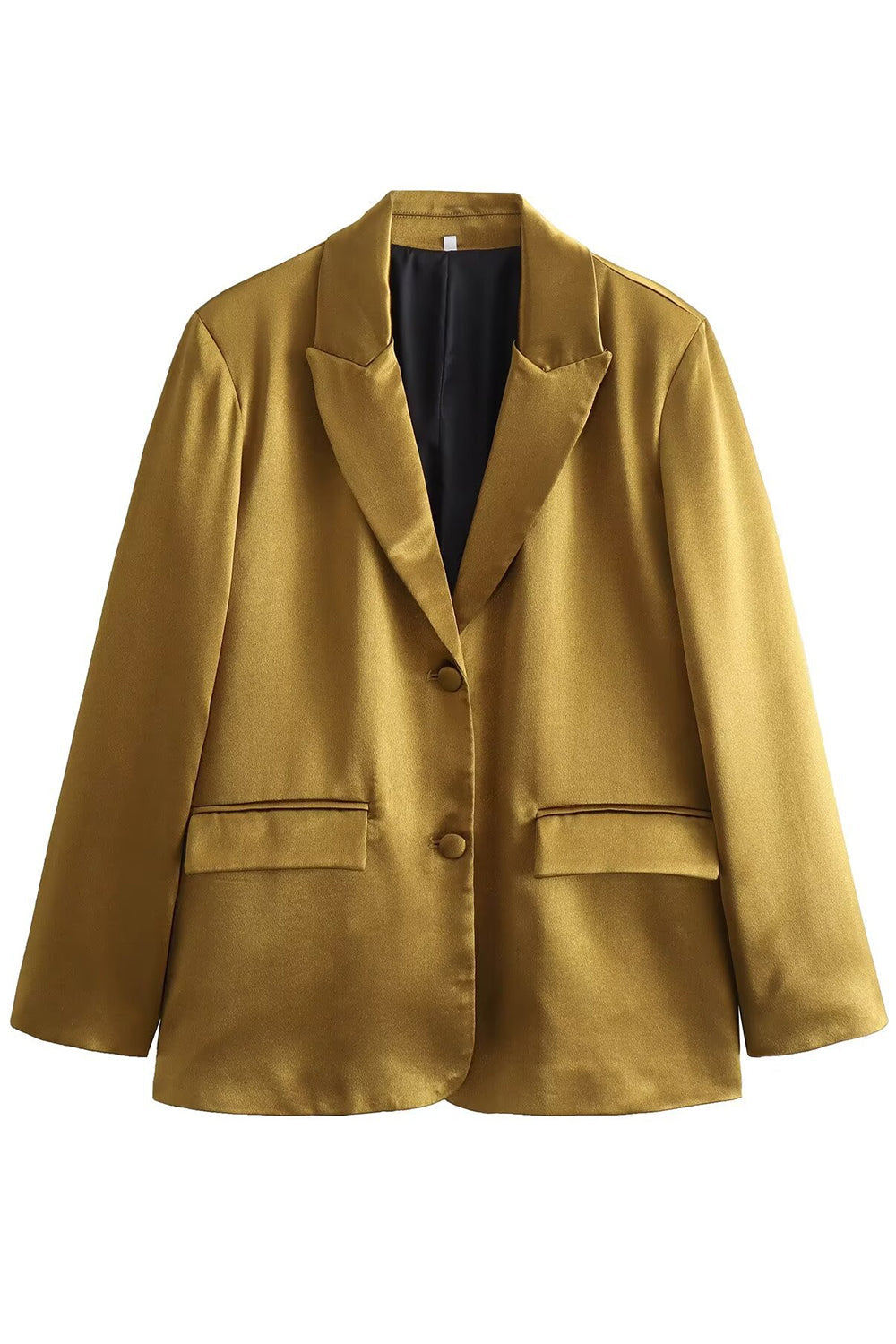 Blazer Dorado Manga Larga Mujer