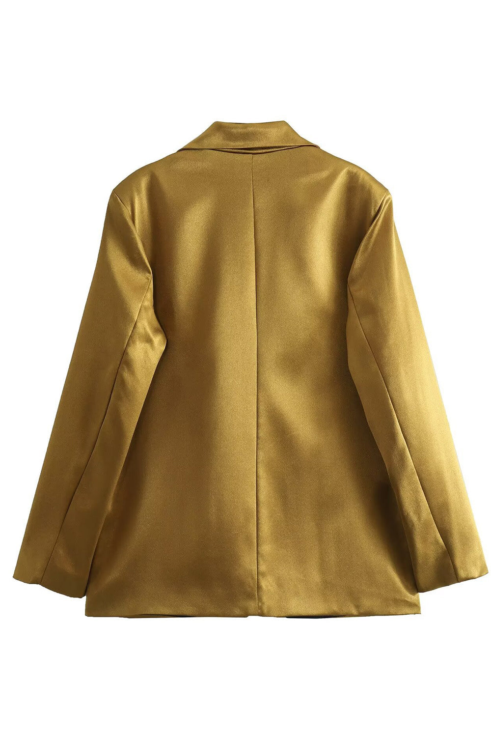 Blazer Dorado Manga Larga Mujer
