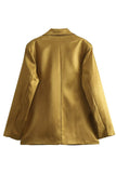 Blazer Dorado Manga Larga Mujer