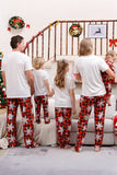 Pijama navideño a juego familiar con cuadros rojos