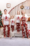 Pijama navideño a juego familiar con cuadros rojos