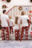 Pijama navideño a juego familiar con cuadros rojos