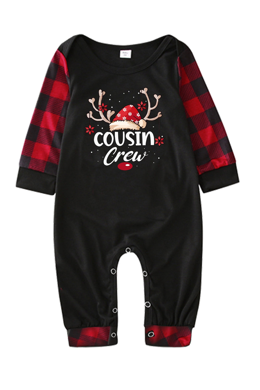 Imprimir Pijama de Navidad Familiar con Cuadros Rojos