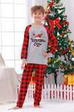 Imprimir Pijama de Navidad Familiar con Cuadros Rojos