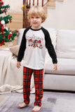 Pijama navideño familiar a cuadros de manga larga