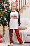 Pijama navideño familiar a cuadros de manga larga