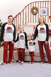 Pijama navideño familiar a cuadros de manga larga