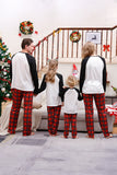 Pijama navideño familiar a cuadros de manga larga