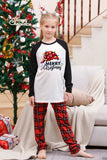 Pijama navideño familiar a cuadros de manga larga