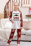 Conjuntos de pijamas familiares con estampado rojo navideño