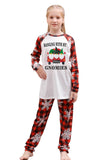 Conjuntos de pijamas familiares con estampado rojo navideño