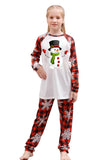Conjuntos de pijamas familiares con estampado rojo navideño