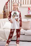 Conjuntos de pijamas familiares con estampado rojo navideño