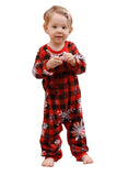 Conjuntos de pijamas familiares con estampado rojo navideño