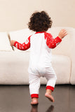 Pijama navideño familiar con estampado de ciervo rojo