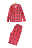 Pijama navideño familiar a cuadros rojos