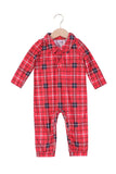 Pijama navideño familiar a cuadros rojos