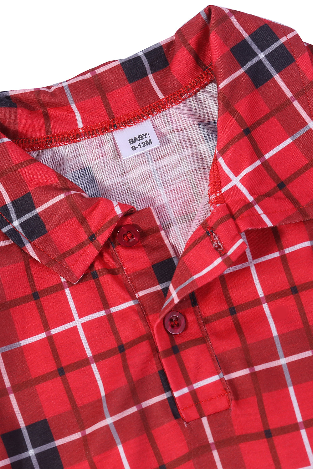 Pijama navideño familiar a cuadros rojos