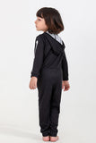 Family Cozy Skeleton Black Print Sudadera con capucha con cremallera