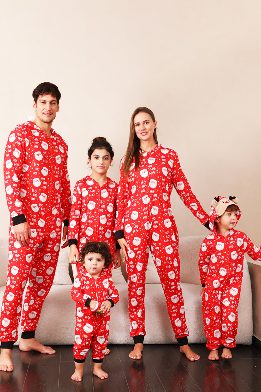 Pijama Estampado Claus Rojo Rojo Familia
