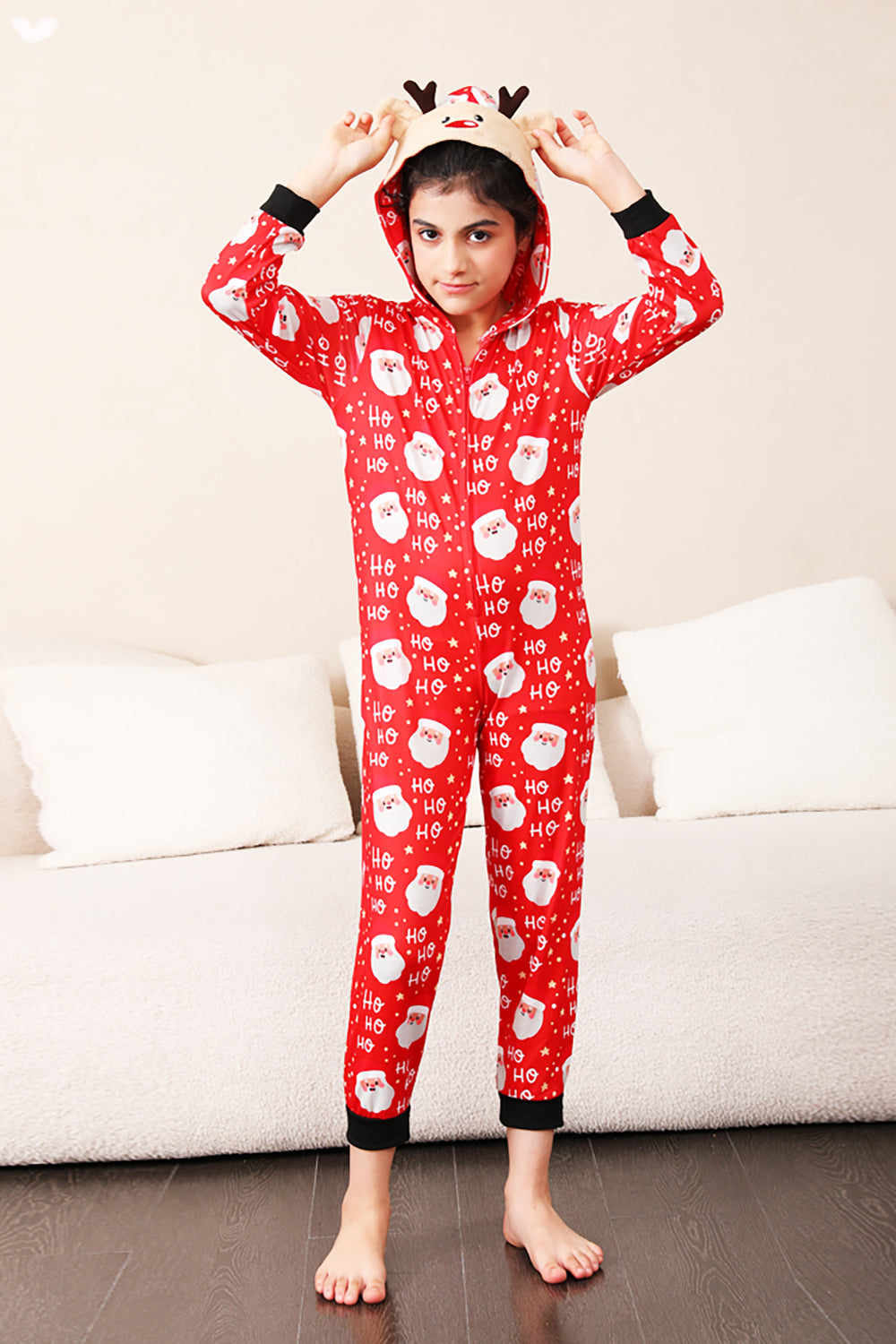 Pijama Estampado Claus Rojo Rojo Familia