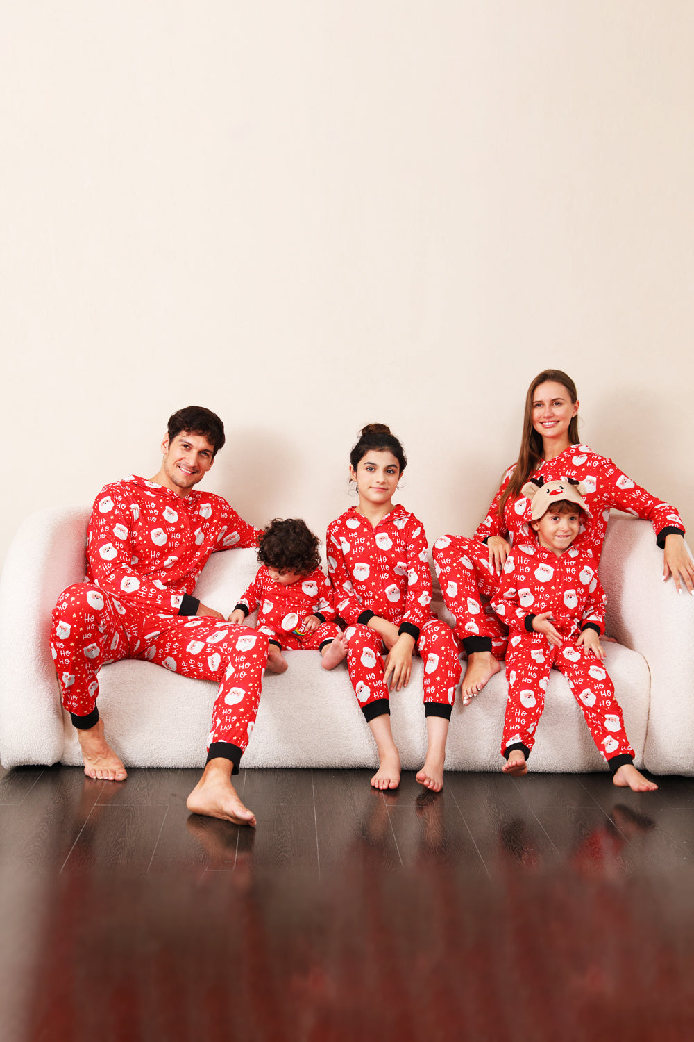 Pijama Estampado Claus Rojo Rojo Familia
