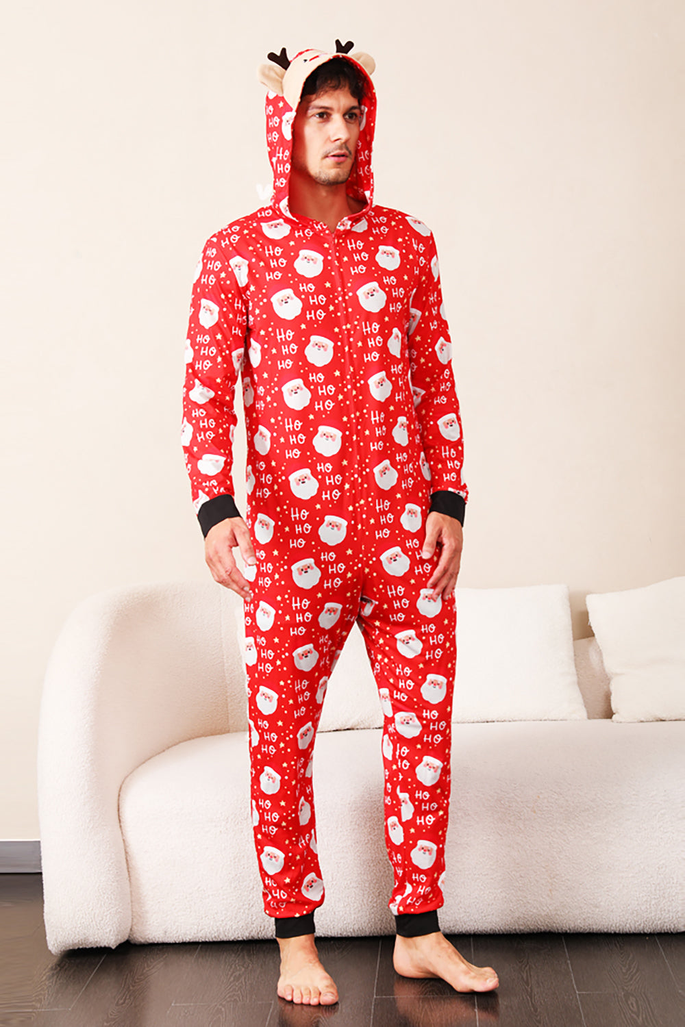 Pijama Estampado Claus Rojo Rojo Familia