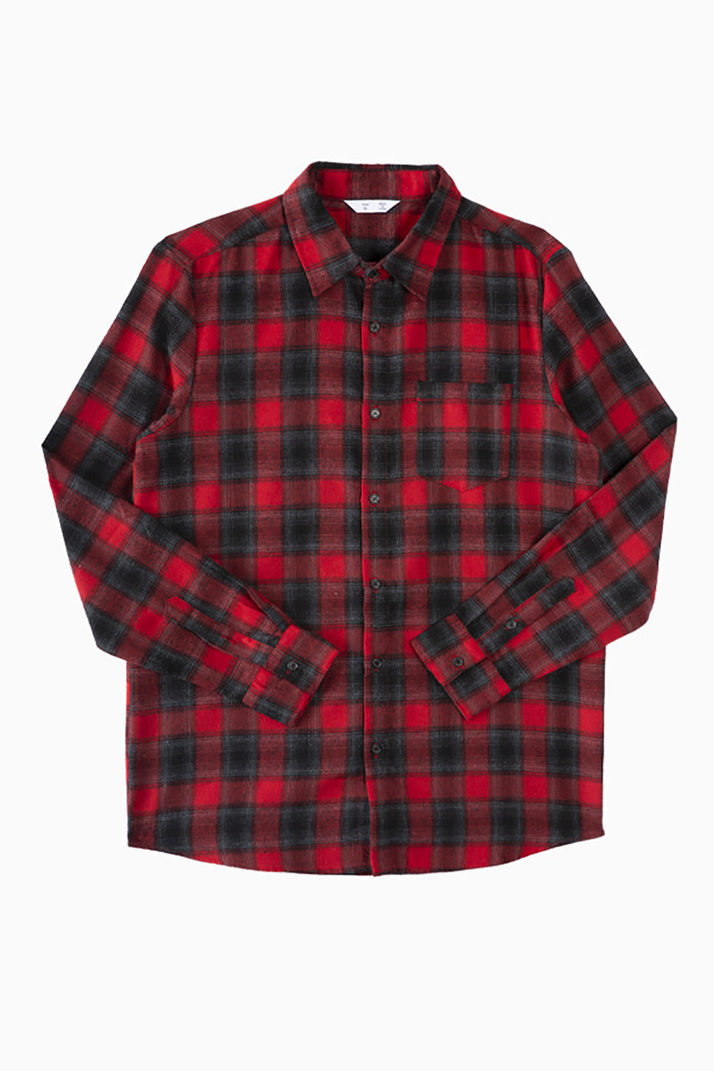 Vestidos a cuadros burdeos y camiseta de manga larga Conjuntos familiares a juego