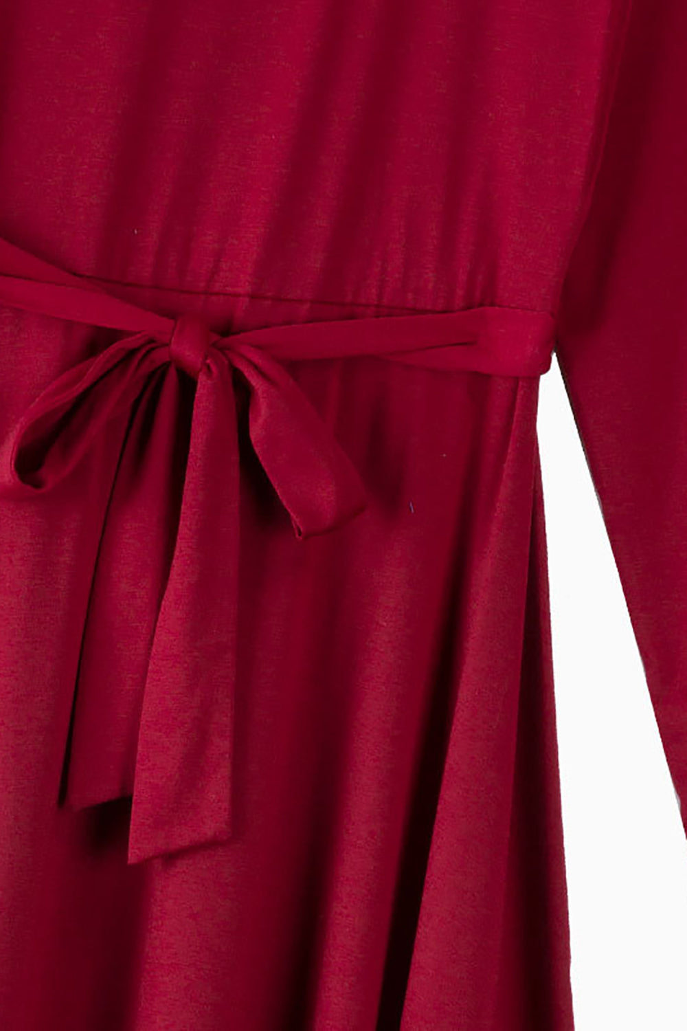 Vestidos a cuadros burdeos y camiseta de manga larga Conjuntos familiares a juego