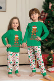 Pijama A Juego De La Familia De Navidad Verde Conjunto De Pijama Con Estampado De Papá Noel