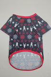 Pijama a juego de la familia navideña Conjunto de pijamas estampados de ciervo rojo negro