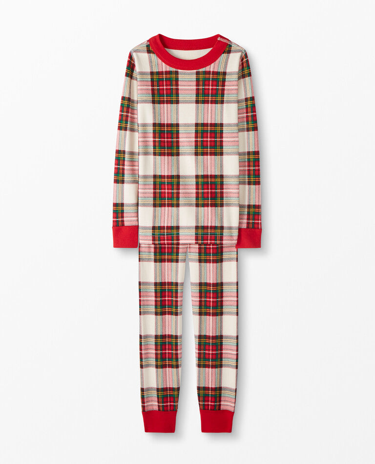 Conjunto de pijama a juego de la familia navideña Pijama a cuadros rojos
