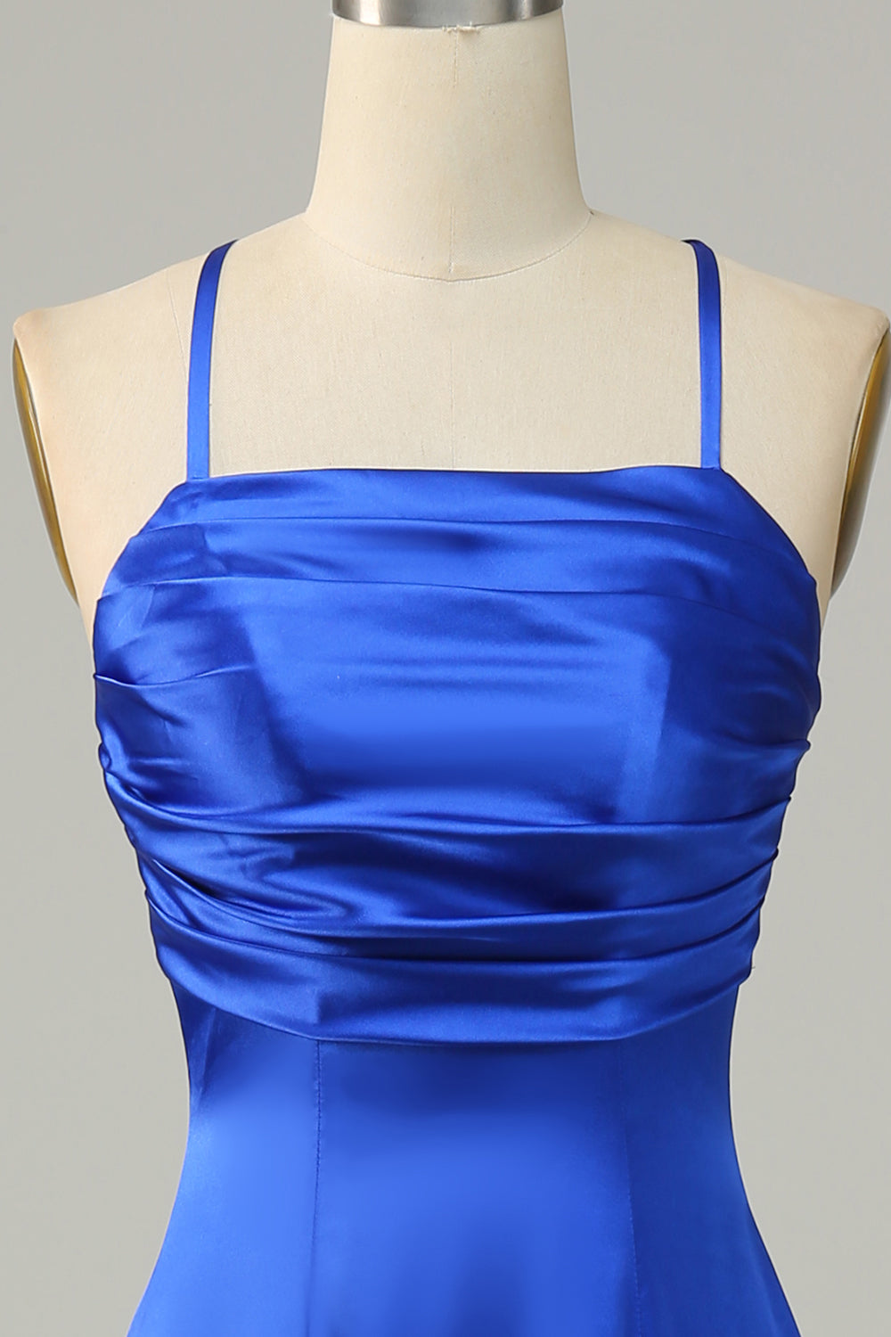 Azul Real Halter A Línea Vestido de Dama de Honor