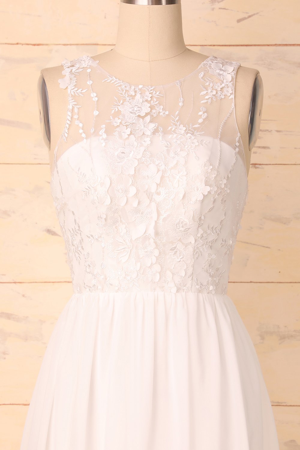 Vestido blanco apliques
