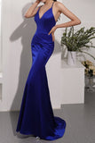 Vestido de noche azul real