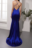 Vestido de noche azul real