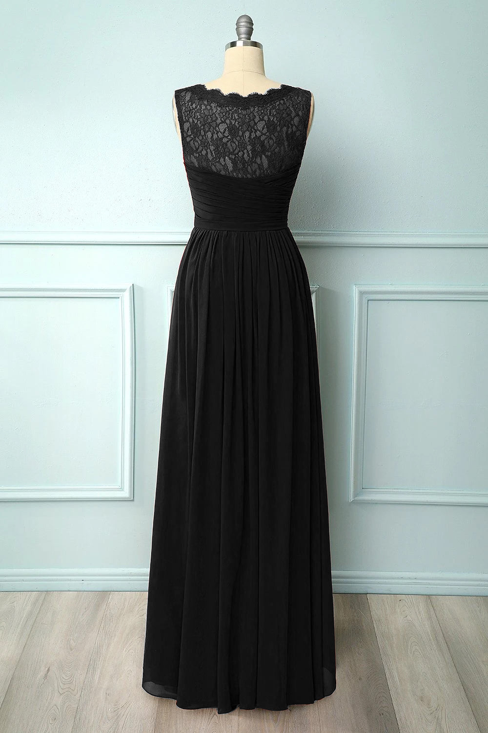 Vestido de dama de honor largo- borgoña