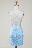 Bodycon Spaghetti Straps Vestido de fiesta con Aqqliques