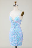Bodycon Spaghetti Straps Vestido de fiesta con Aqqliques