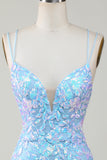 Bodycon Spaghetti Straps Vestido de fiesta con Aqqliques