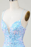 Bodycon Spaghetti Straps Vestido de fiesta con Aqqliques
