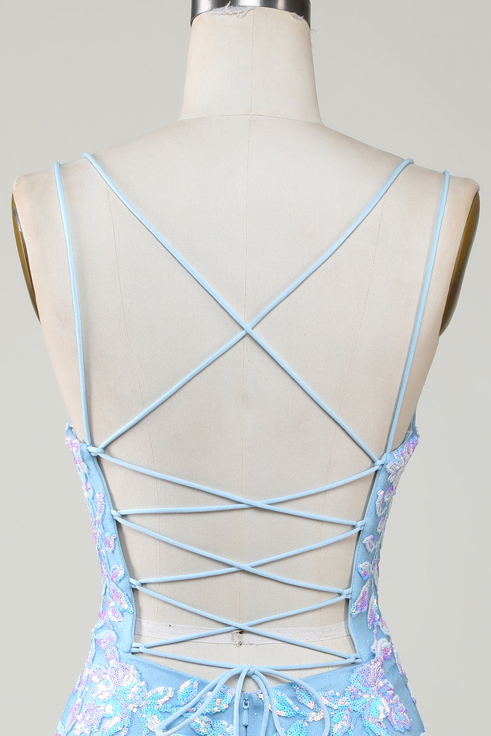 Bodycon Spaghetti Straps Vestido de fiesta con Aqqliques