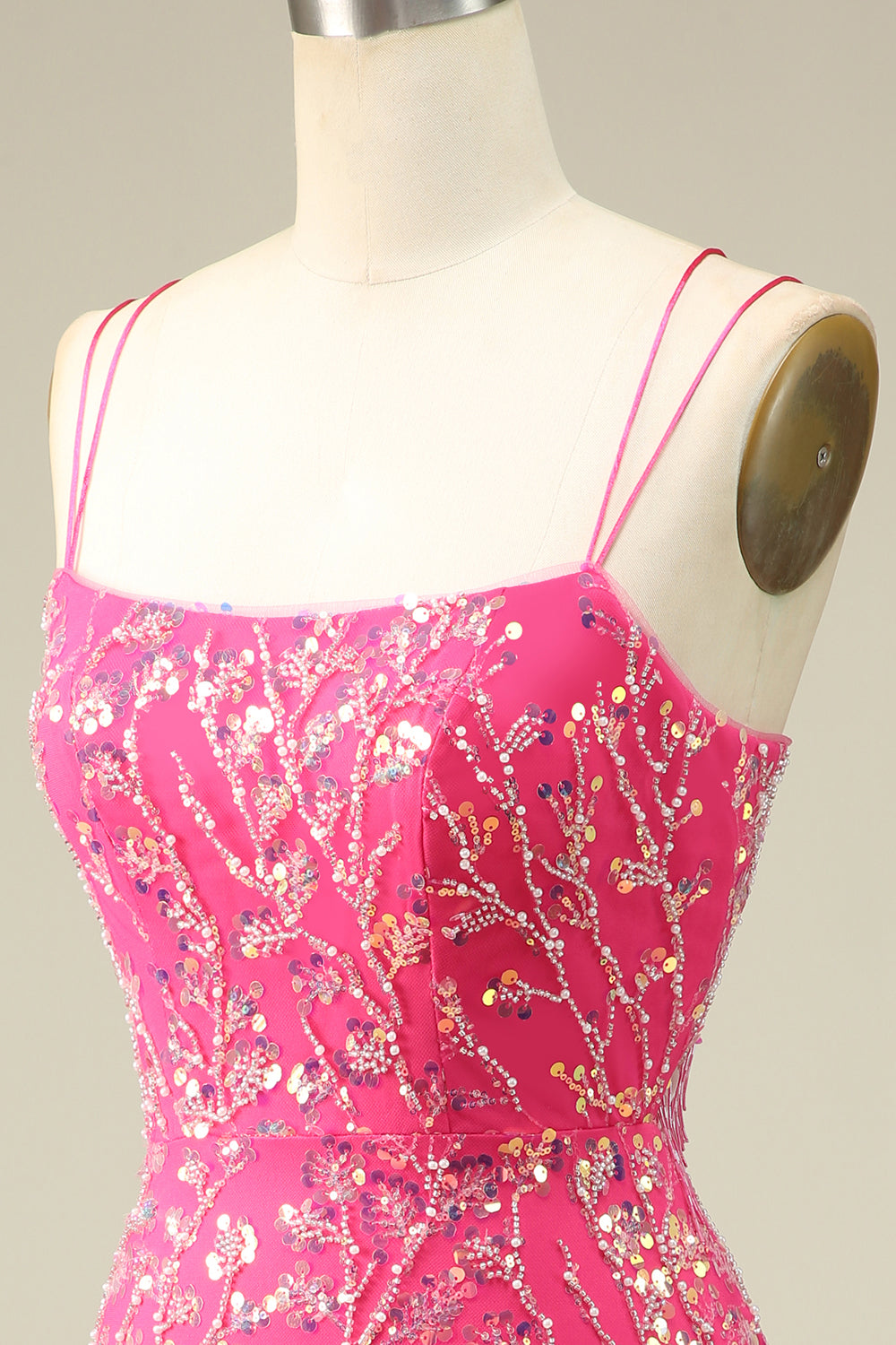 Elegante vestido de regreso a casa ajustado con corsé trasero con borla