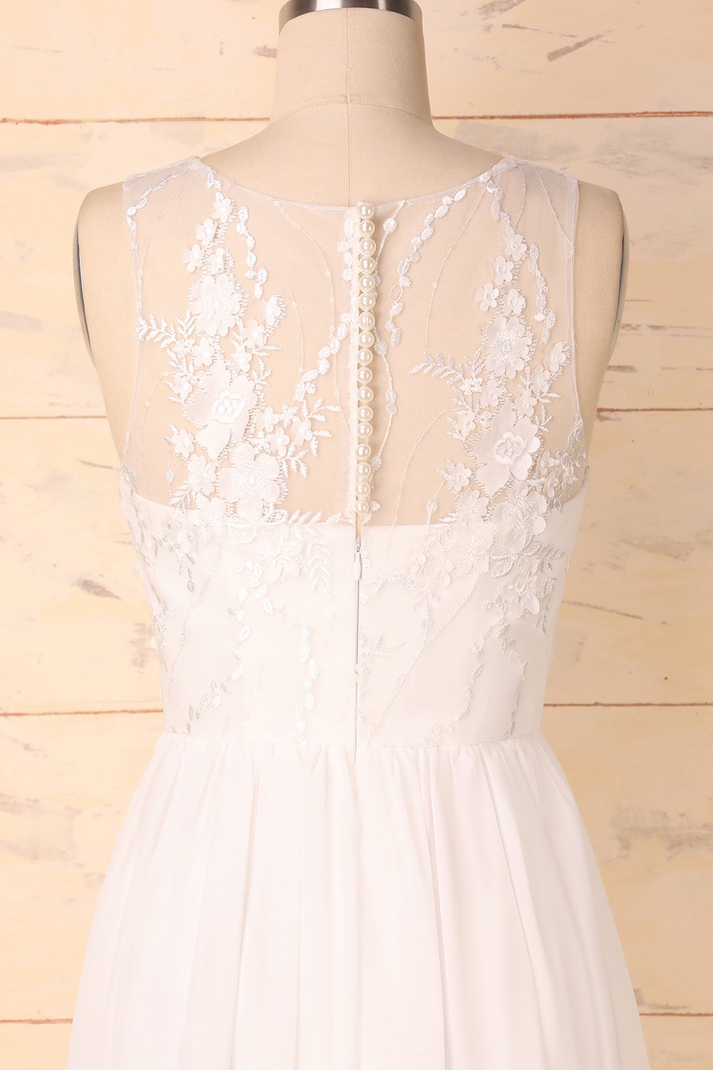 Vestido blanco apliques