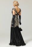 Verde Oscuro Vestido de la década de 1920