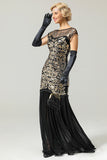 Vestido de los años 20 Negro Dorado