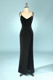 Vestido de fiesta de noche de terciopelo negro